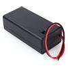 Hilitand Custodia per batteria, 9V PP3 Scatola Porta batterie in plastica con Interruttore ON/off + Cavo