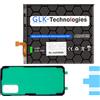 GLK-Technologies Batteria di ricambio ad alta potenza, compatibile con Samsung Galaxy S20 SM-G980F/DS SM-G981B/DS | GLK Technologies Battery | accu | 4200 mAh | con 2 nastri adesivi