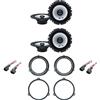 IPNOSIS Kit 4 Casse ALPINE SXE-1725S + SXE-1725S per Fiat Panda dal 2003 al 2012 con 2 Supporti Anteriori, 2 Supporti Posteriori e 4 Connettori