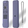 Generic Custodia protettiva in silicone per telecomando Sony RMF-TX810U/RMF-TX811U/RMF-TX910U, antiurto, antiscivolo, con cordino (grigio lavanda)