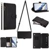 Tivenfezk Crossbody Portafoglio Cerniera Custodia per Xiaomi Redmi Note 14 Pro 5G,con 6 Slot per Schede Borsa Spallina Tasca Magnetico Fiore Farfalla PU Pelle Flip Collo Cordino Cover