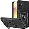 ESTH® Cover per Samsung Galaxy F14 4G /Galaxy A05s con Custodia per Fotocamera Scorrevole e Supporto ad Anello [Custodia Paraurti Compatibile con Supporto Magnetico per Auto], Nero