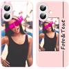 Yoedge Custom Cover Personalizzata Custodia per iPhone 16 6,1 con Foto Testi Disegni, Morbido TPU Silicone Personalizza Case con Immagine, Antiurto Personalizzabili Case per iPhone 16, Rosa
