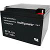 Multipower MP26-12C - Batteria al piombo 12 V-26 Ah VDS