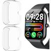 Blueshaweu Custodia per smartwatch P99,flessibile TPU protezione completa con pellicola protettiva antigraffio Custodia compatibile con Motast/Jugeman/Togala/Fempoin P99 (Trasparente+Trasparente)