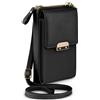 ONEFLOW Bliss Purse per Redmi Note 13 (4G) Custodia a tracolla da donna con portafoglio, borsa a tracolla con portafoglio e scomparto per cellulare, piccola borsa, nero