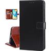 COQUE Custodia telefono OPPO CPH2343,Custodia a vibrazione sottile in pelle PU con supporto per slot per schede per OPPO CPH2343-Nero