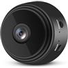 Zunate Mini Telecamera Spia WiFi, Telecamera Remota Intelligente HD 1080P Wireless, con Cover Posteriore Magnetica, per Casa, Ufficio, Cortile, Negozio (Nero)