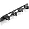 INTELLINET NETWORK SOLUTIONS INTELLINET I-CASE CABLE-BKP - Pannello Passacavi 4 Anelli Corti 3 Fori 1U Nero