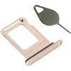 OnlyTech - Vassoio della Scheda SIM di Ricambio per iPhone 12 PRO Max Oro - con Guarnizione installata + Strumento di Estrazione