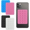 BOBOPACK Ventosa Telefono 4 Pezzi Ventosa per Cellulare, Ventose in Silicone, Multifunzionale Ventose Telefono Autoadesivo, Porta Telefono Antiscivolo per Doccia, per Video e Selfies