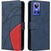 XINNI Cover Protettiva per Realme GT Neo 3(150W/80W) Case, retrò Cellulare Custodia Libro Antiurto in Flip Pelle PU/TPU, Portafoglio Flip Magnetica, Blu