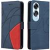 XINNI Cover Protettiva per Oppo A60 4G Case, retrò Cellulare Custodia Libro Antiurto in Flip Pelle PU/TPU, Portafoglio Flip Magnetica, Blu