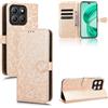 RonRun per Honor X8b Cover a libro Flip Wallet Custodia in Pelle con Slot per Schede Custodia in Pelle Magnetica Cover per Honor X8b - Oro rosa