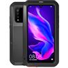 LOVE MEI Huawei P30 Lite Impermeabile Custodia, Antiurto Impermeabile Polvere/Sporcizia/Neve Prova in Alluminio Metallo Cover con Vetro Temperato per Huawei P30 Lite (Nero)