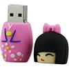 OneSquareCore 16GB Modello ragazza giapponese Unità flash USB Dispositivo di archiviazione USB 3.0 Disco flash USB Memory Stick USB 3.0 Chiavetta USB Disco U U Thumb Drive Memoria flash USB Disco USB - Rosa