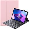 FKQLH Custodia Tastiera per Xiaomi Redmi Pad 2 Pro 12,1 Pollici, QWERTY Layout Tastiera Bluetooth Magnetica Staccabile con Slim Cover, Rosa
