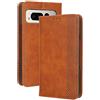 RonRun Cover Google Pixel Fold, Custodia a Libro con Supporto Stand e Slot Porta Carte Case a Portafoglio Magnetica in Pelle PU Adatto per Google Pixel Fold, Marrone