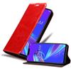 Cadorabo Custodia Libro per Asus ZenFone MAX M2 in ROSSO MELA - con Vani di Carte, Funzione Stand e Chiusura Magnetica - Portafoglio Cover Case Wallet Book Etui Protezione