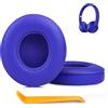 SINOWO Cuscinetti di ricambio per cuffie Beats Solo 2 e Solo 3 Wireless On-Ear e Solo2 Solo3, cuscinetti auricolari con isolamento acustico in memory foam, morbida pelle proteica (blu scuro)