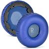 JOYSOG Cuscinetti auricolari di ricambio per cuffie JBL Tune 600 BT NC T600, in pelle proteica blu + cuscinetti in spugna