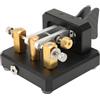 Dpofirs Mini CW Key Automatic Morse, Morse Code Keyer Radio a Onde Corte Morse Telegraph Key per Campeggio, POTA, SOTA, LOTA, Double Paddle Morse Code Key (Nero)