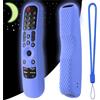 Hesupy Custodia protettiva in silicone per telecomando LG TV MR21GA MR21GN MR21GC MR22GA MR22GN MR22GC MR23GA MR23GN MR23GC TV Stick, antiscivolo, antiurto, con cordino (Blu luminoso)