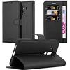 Cadorabo Custodia Libro per Huawei MATE 10 PRO in NERO CARBONE - con Vani di Carte, Funzione Stand e Chiusura Magnetica - Portafoglio Cover Case Wallet Book Etui Protezione