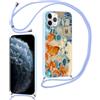Phoona Cordino Cover per Google Pixel 8 Pro（5G） 6,7'', Aesthetic Modello Design Silicone Rigido Case Corda con Regolabile Laccio Antiurto Antigraffio Bumper Protezione della Fotocamera Custodia, 26