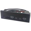 Obotsnoi Pannello frontale da 5,25 pollici USB3.2 Gen1 con slot per schede di memoria e doppia USB3.0+Tipo C Adattatore per auricolari di facile installazione