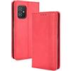 RonRun per Cover Asus Zenfone 8 ZS590KS Custodia pieghevoli con Supporto Stand e Slot Porta Carte Case a portafoglio magnetica in pelle PU Adatto per Asus Zenfone 8 ZS590KS rosso