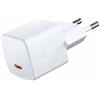 Swissten - Mini Caricabatterie da viaggio con tecnologia GaN e ricarica rapida Qualcomm, Power Delivery 33W, 1x USB-C, Dimensioni 3x3x3cm, Compatibile con gli smartphone iOS e Android - Bianco