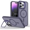 Mixroom - Cover Cavalletto per iPhone 11 PRO Custodia Supporto Stand Invisibile Pieghevole Compatibile con MagSafe Cerchio Magnetico Integrato Viola C06