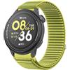 GIOPUEY Cinturini Compatibile con COROS Pace 3, Nylon Traspirante Sport Loop Cinturino in Morbido Nylon Intrecciato Strap Band - Green