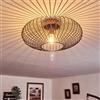 hofstein Lampada a soffitto Wemude, lampada a soffitto rotonda in metallo in nero/rame, 1 attacco E27, lampada moderna dal design retrò/vintage con effetto reticolo e luce sul soffitto, senza lampadina/e