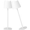 081 Store - 2 PEZZI LAMPADA DA TAVOLO SENZA FILI RICARICABILE BIANCHE, LAMPADA DA TAVOLO LED DIMMERABILE E CON 3 TONALITà DI LUCE, DIMMERABILE 3000-65000K ED IMPERMEABILE IP54