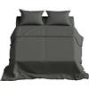 Batik Set Lenzuola Matrimoniali Cotone Elegante e Confortevole per la Tua Camera da Letto - Grigio Antracite