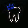 HFHungkeong Insegna al neon del dente, insegne al neon del LED per l'odontoiatria, 35x27CM, bianco, giallo, verde, rosa, blu, rosso
