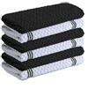 Infinitee Xclusives Strofinacci da cucina in 100% cotone, 38 x 63 cm, ultra morbidi, in spugna super assorbente, per biancheria da cucina, colore nero tempesta