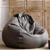 SXBCyan Fodera Poltrona a Sacco (Senza Imbottitura) Grande Fodera for Pouf in Ecopelle Esterni Chaise Lounge Salon Gioco Film sac Puff Camera da Letto Soggiorno Giardino(Grey,D3.3ft-Cover-Adults)