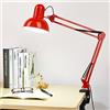 Mengjay lampada da lettura design metallo classico, lampada da tavolo, lampada regolabile scrivania, con braccio snodato,Lampada da comodino per Restaurant Decorazioni per la casa,Rosso