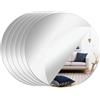 PopularLdo 6 piastrelle rotonde a specchio per decorazioni da tavolo, vassoi a specchio, piatti rotondi per decorazioni da tavolo, centri per decorazioni da tavolo per matrimoni e celebrazioni (15 cm)