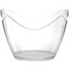 Aurora Store Secchiello per Ghiaccio in PLEXIGLASS trasparente Ovale 35x25x26 cm fino a 6 Bottiglie CESTELLO bouquet SPUMANTIERA CHAMPAGNERIA in PLASTICA Acrilico Trasparente bar, discoteca, ristorante