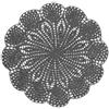 BOMHCS Centrino Rotondo in Pizzo Floreale, Fatto a Mano all'Uncinetto, 30,5-35,6 cm, Sottobicchiere da Cucina (Grigio Scuro, Pack of 1 PC, 12 in to 14 in)