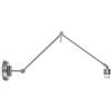 home sweet home collection Home Sweet Home Applique Moderno Shift per Paralume | 70/70/32 cm | Acciaio Spazzolato | Lampada da Parete Con Braccio Orientabile | Metallo | E27 | Max.20cm