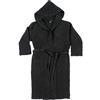 Fazzini, Accappatoio Nido d'Ape con Cappuccio Nettare. 100% Puro Cotone. Tg. L. Nero