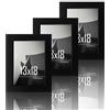 VUVUZULA Cornice portafoto VUVUZULA 13 x 18 cm in legno nero - Cornice per foto 5 x 7 pollici in legno MDF 13 x 18 cm Confezione da 3