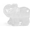 Naapesi 1,5 ''Cristallo di Quarzo Naturale Elefante, Ornamento di Elefante, Cristallo Naturale Grezzo Figurine Della Statua Dell'elefante del Quarzo, per Decorazione Della Casa Dell'ufficio (Cristallo bianco)