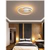 Partenopea Plafoniera Lampadario da soffitto a led con Luci cerchi Design Stile Moderno Lampada per Camera Cucina Salotto Locali Commerciali (Spiral Luce calda)