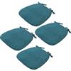 Generico Cuscino per Sedia Semicircolare Lavabile con Lacci 43x41x35 Cm. Cuscino Antiscivolo per Sedia da Esterno per Sedia da Giardino, Sedia da Pranzo O Sedia da Ufficio,Blu,4PCS